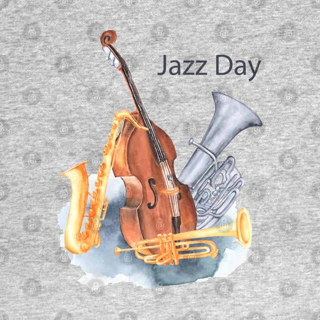 Jazz day instruments music by Mako Design 